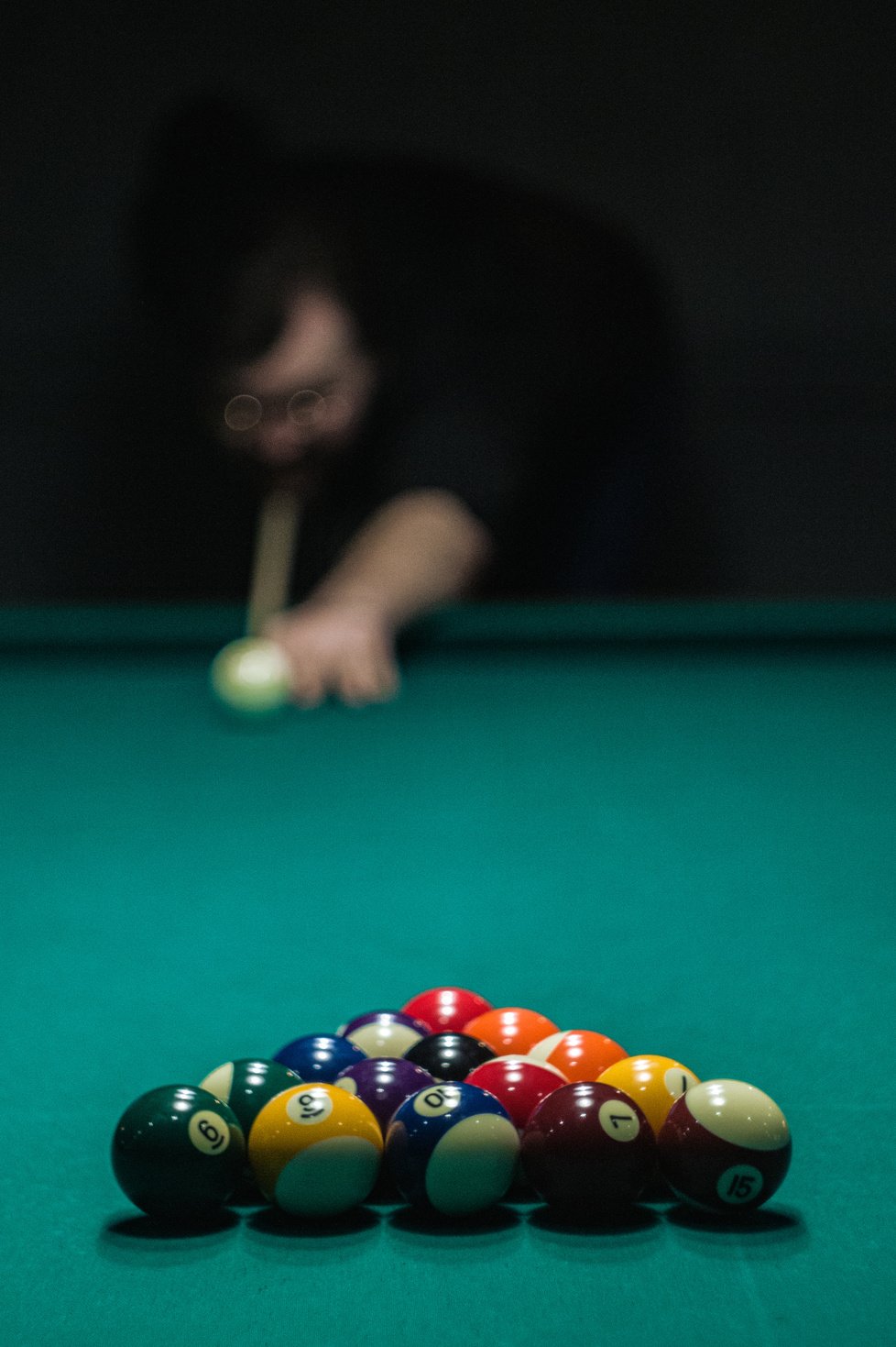 Billiard Balls on Billiard Table